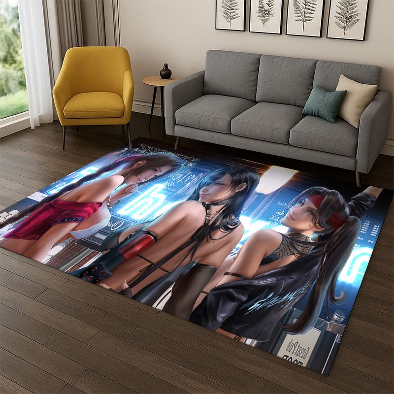 Outdoor Camping Anime - Karpet Karakter Anime Gadis Renda Lucu