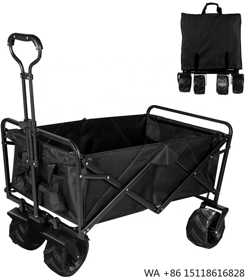 Camp Table Folding - Gerobak Lipat Portabel Tugas Berat Roda
