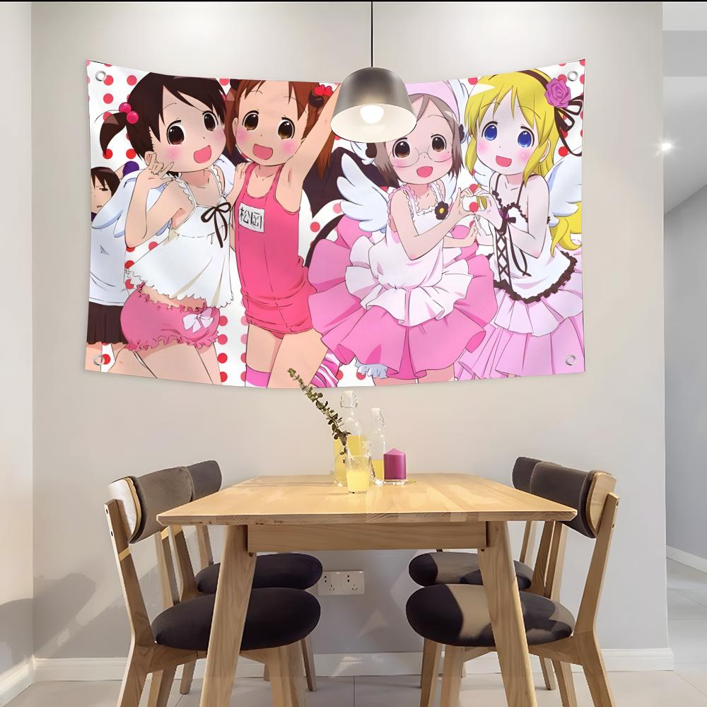 Outdoor Camping Anime - Bendera Marshmallow Stroberi Anime Kustom untuk