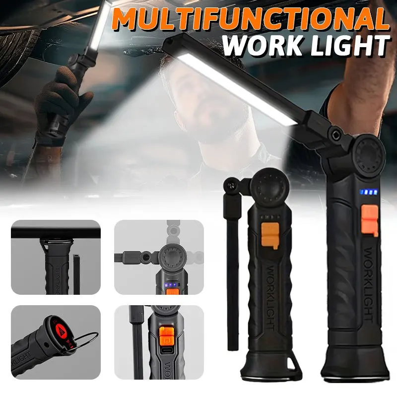 Outdoor Camping Light Portable - Lampu Kerja Magnetik Isi Ulang Senter