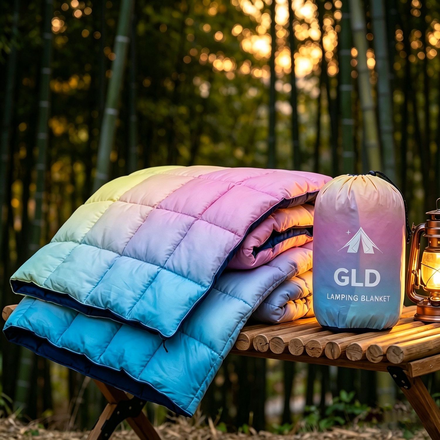 Outdoor Camping Blanket - Selimut Camping Warna Gradasi Portabel Ringan