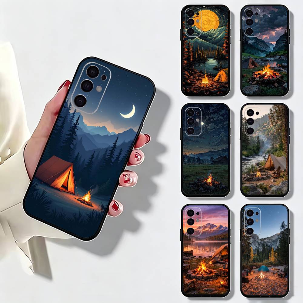 Outdoor Camping Anime - Casing Ponsel Motif Alam Gunung untuk