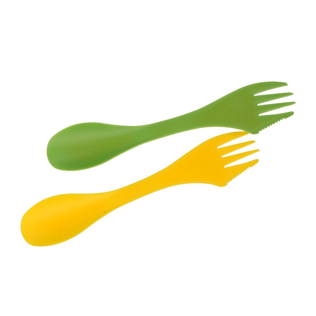 Outdoor Camping Kitchen Set - Set Peralatan Makan Spork Garpu Multifungsi