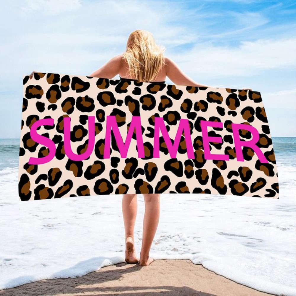 Outdoor Camping Blanket - Handuk Mandi Motif Macan Tutul 70X140CM