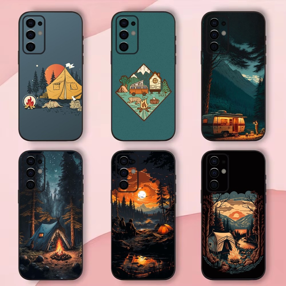 Outdoor Camping Anime - Casing ponsel berkemah luar ruangan alam