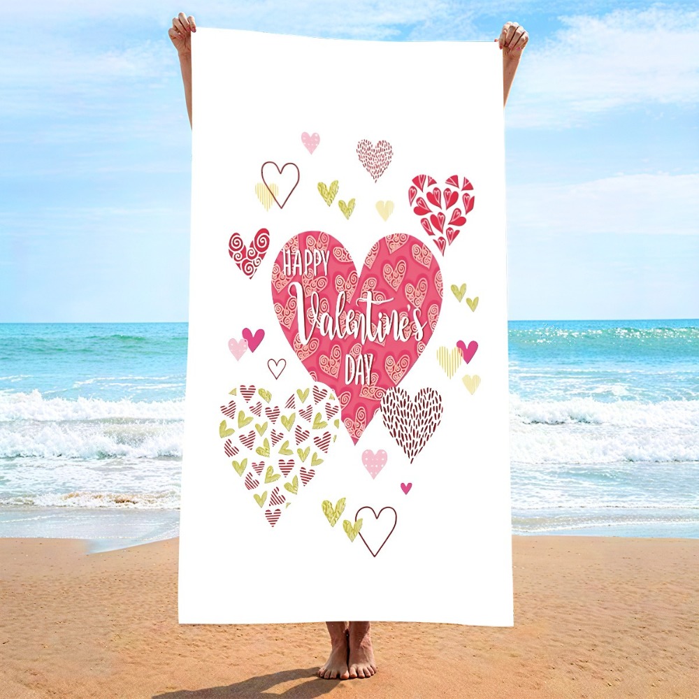 Outdoor Camping Blanket - Handuk Mandi Simbol Hati 27X55 Inci