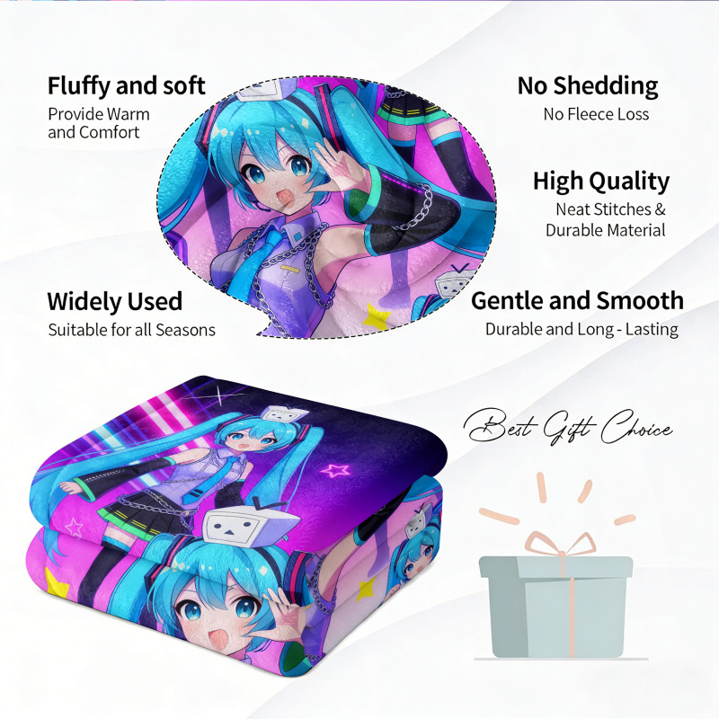 Selimut Flanel Hatsune Miku, S - Outdoor Camping Anime ulasan dan harga