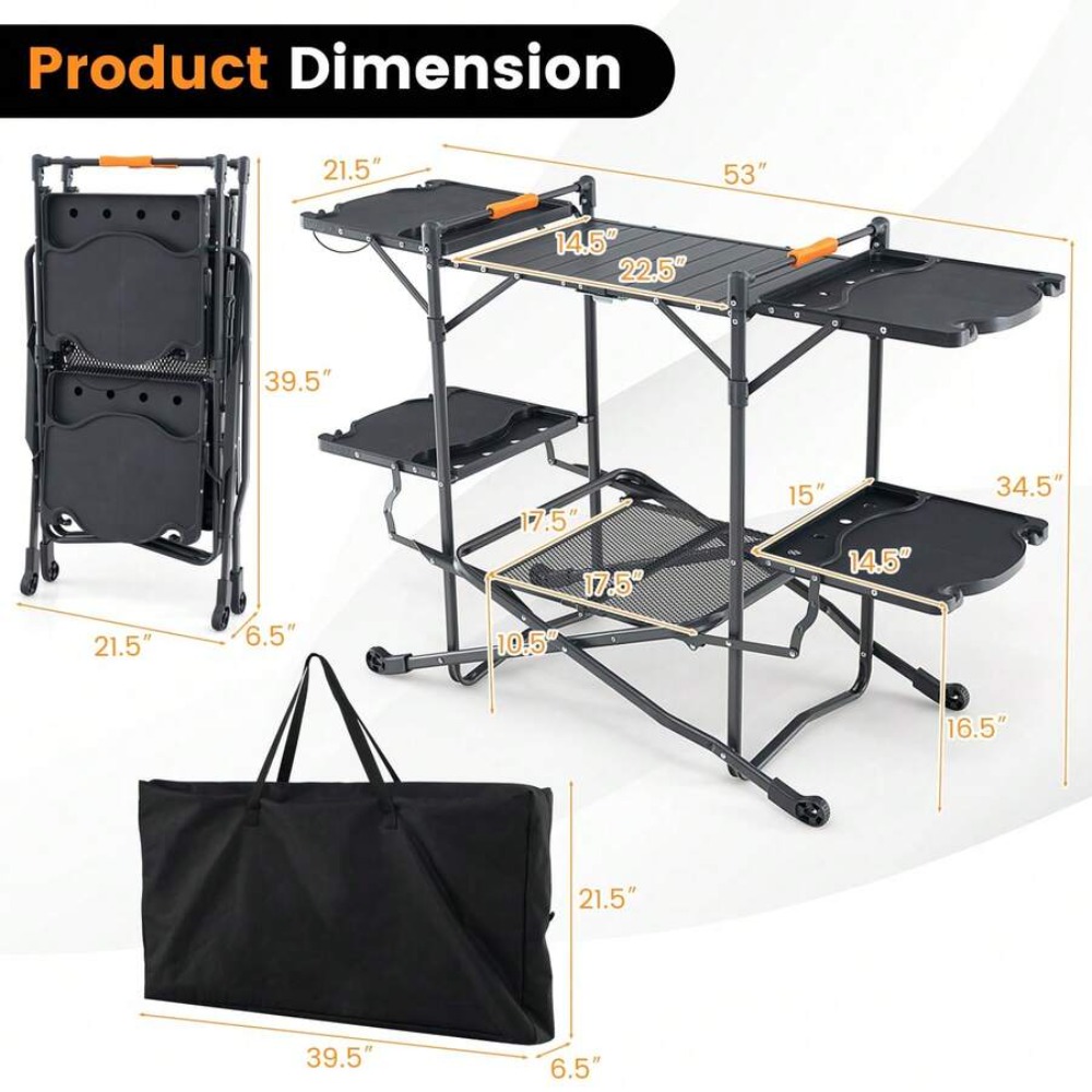 Meja Lipat untuk Memasak saat  - Outdoor Camping Kitchen Setup ulasan dan harga