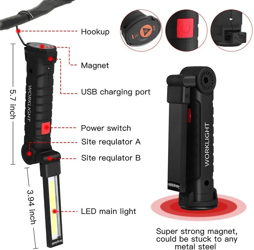 Senter LED COB Portabel Lampu  - Outdoor Camping Light Portable ulasan dan harga