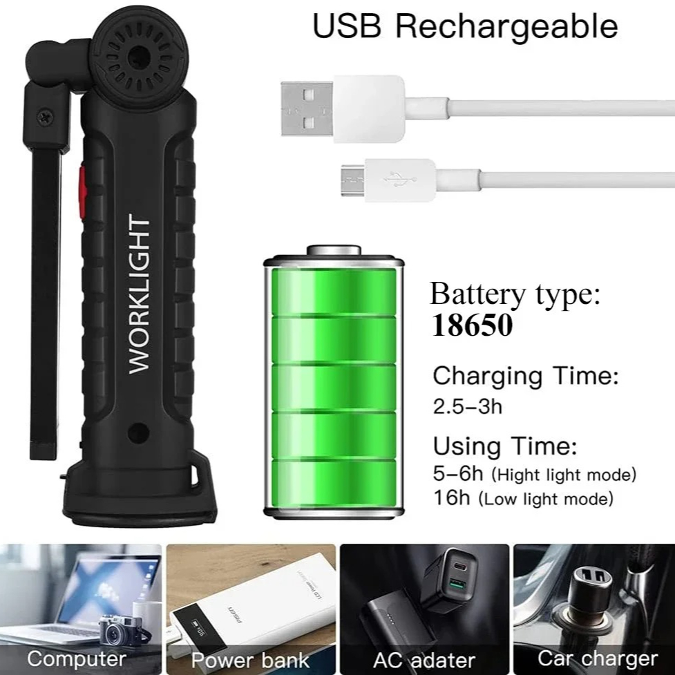 Senter LED COB Portabel Lampu  - Outdoor Camping Light Portable ulasan dan harga