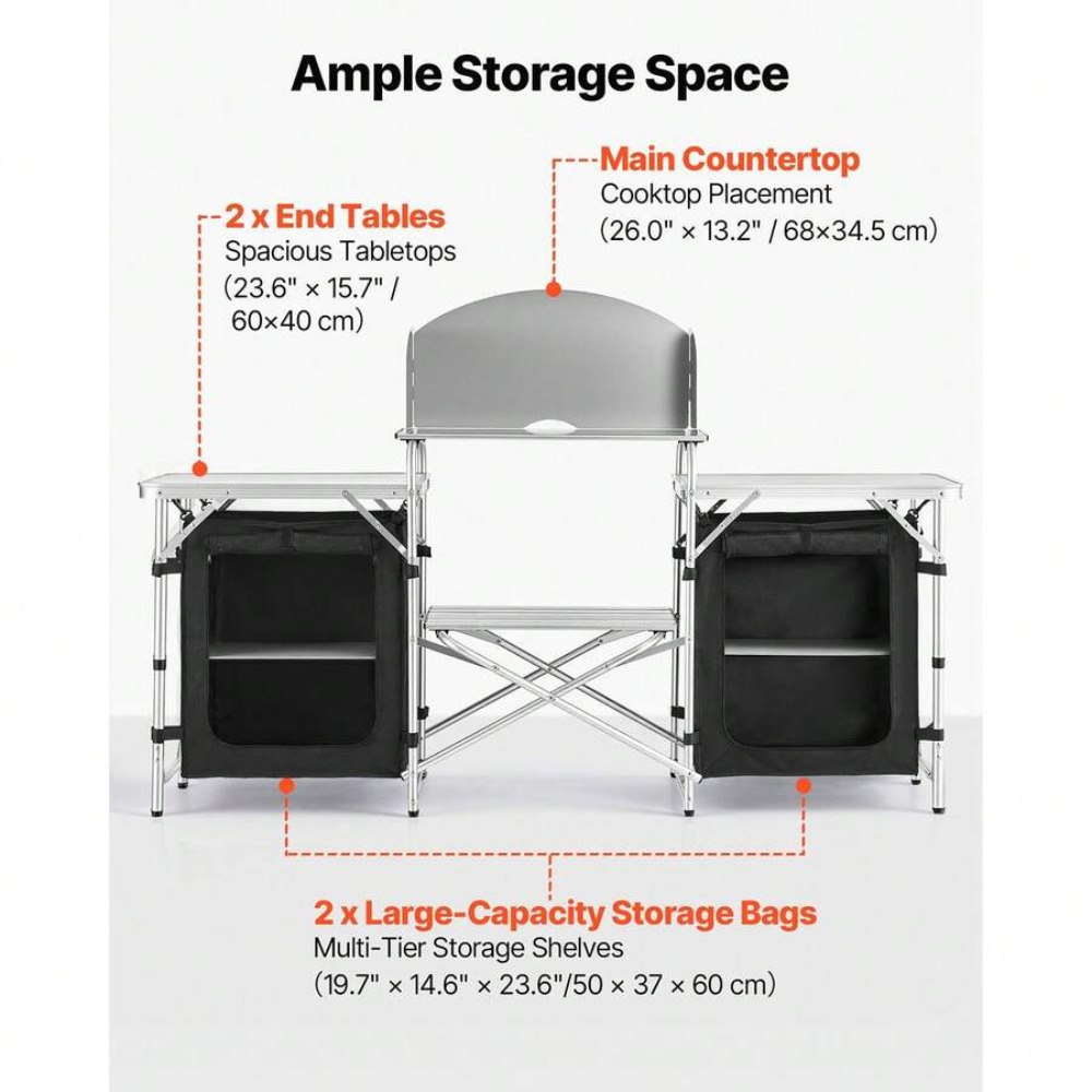Meja Lipat Portabel untuk Mema - Outdoor Camping Kitchen Setup ulasan dan harga