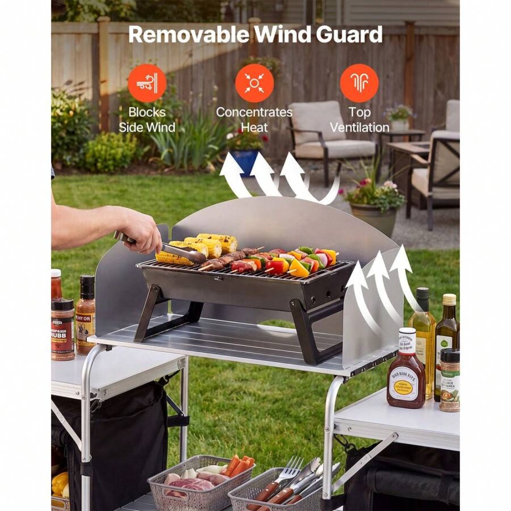 Meja Lipat Portabel untuk Mema - Outdoor Camping Kitchen Setup ulasan dan harga