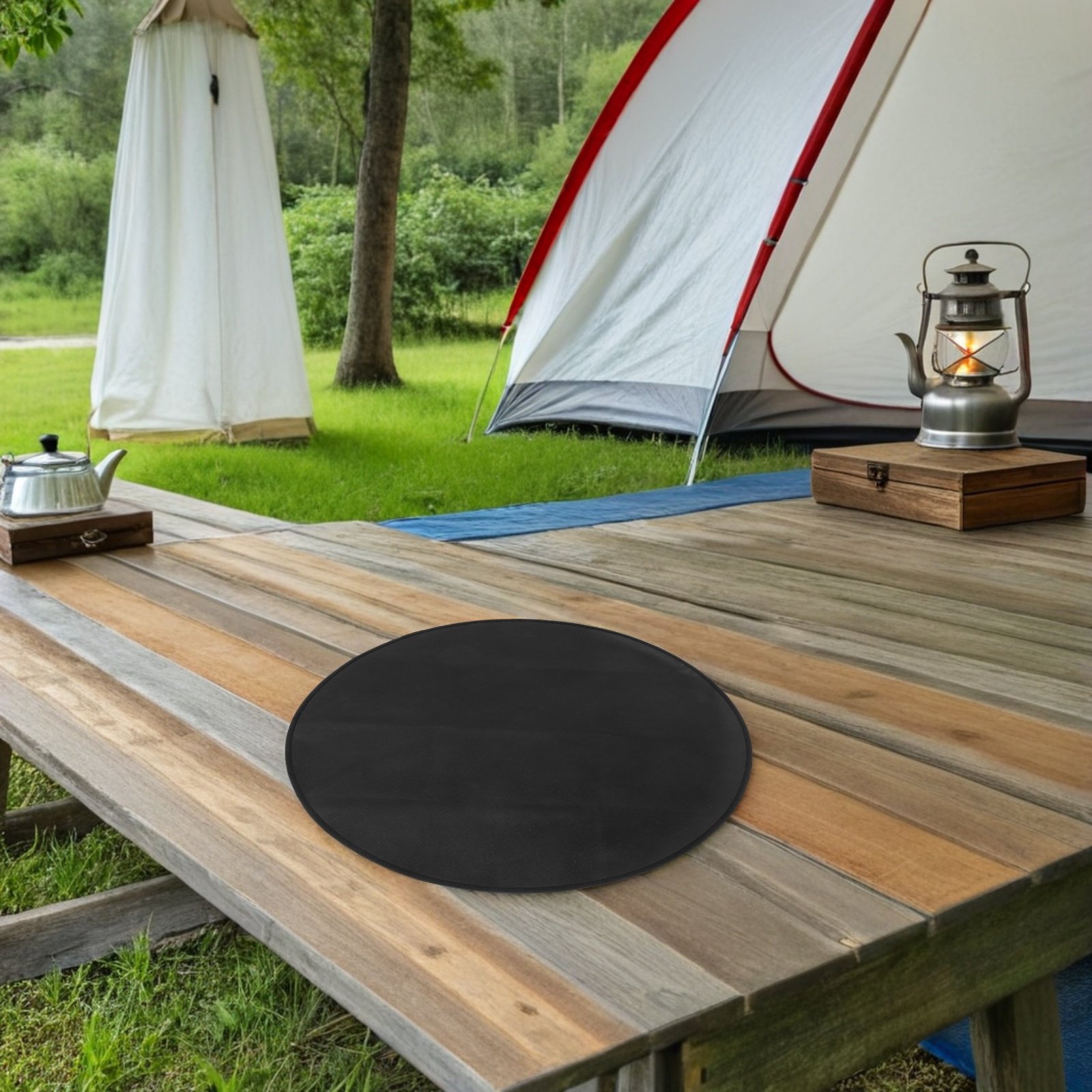 Alas BBQ Tahan Api Bulat 24 In - Outdoor Camping Grill ulasan dan harga
