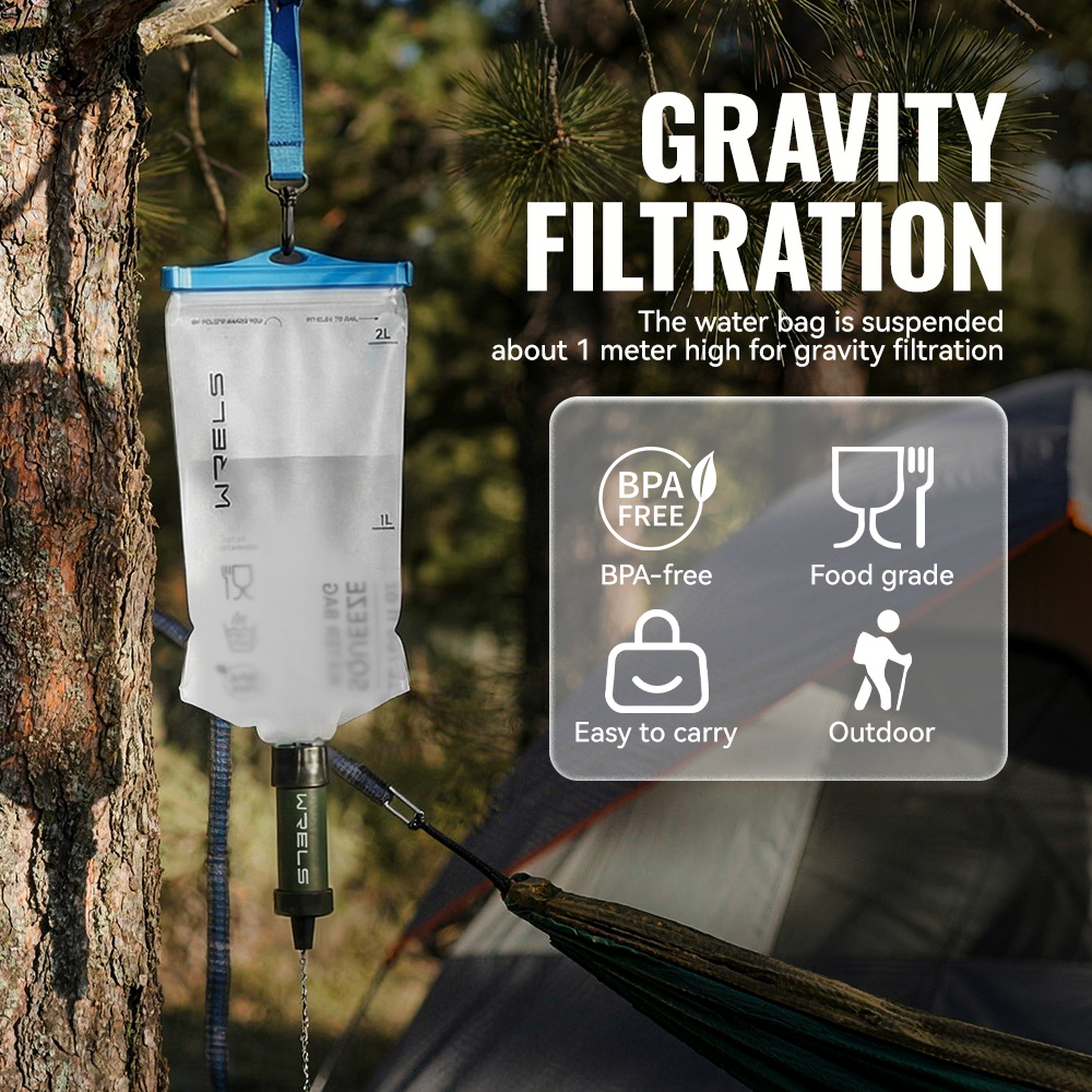 WRELS Pemurni Air Luar Ruangan - Outdoor Camping Water Filter ulasan dan harga