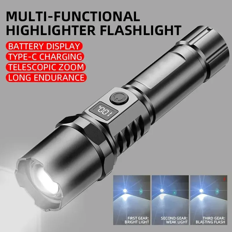 Senter Led genggam yang kuat,  - Outdoor Camping Light Portable ulasan dan harga