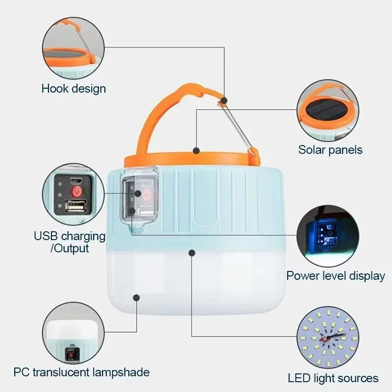 Lampu Camping Tenaga Surya LED - Outdoor Camping Light Portable ulasan dan harga
