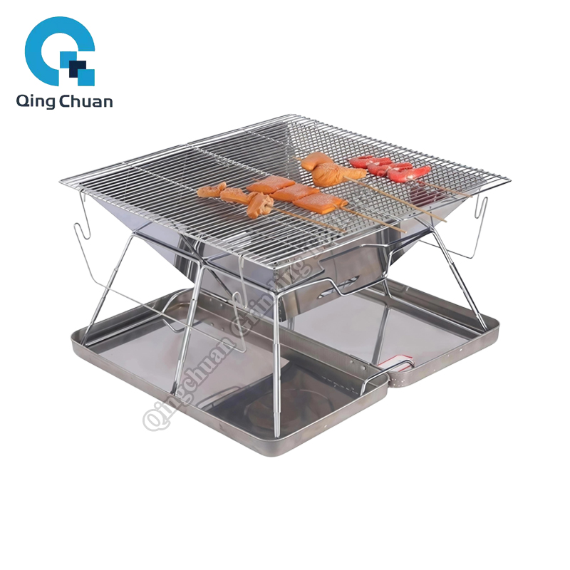 Kompor Arang Lipat Baja Tahan  - Outdoor Camping Grill ulasan dan harga