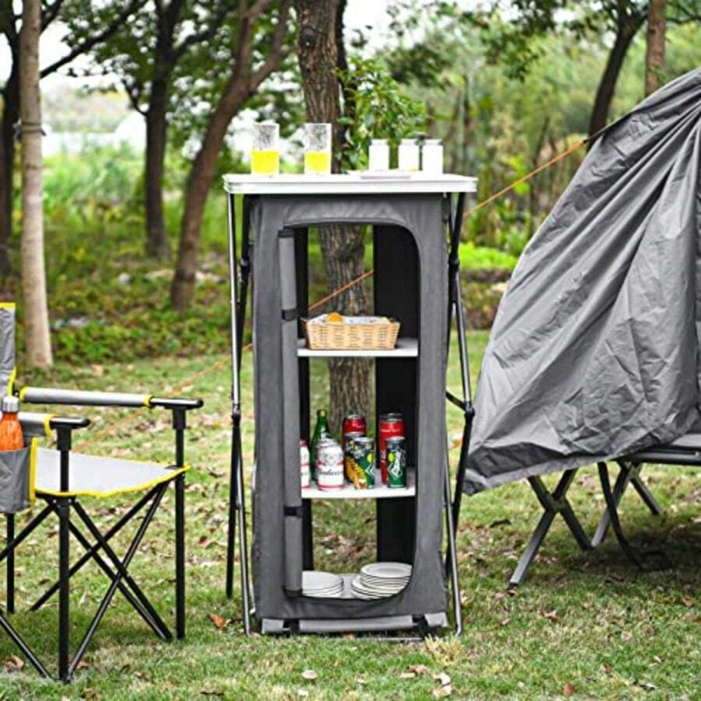 Lemari Penyimpanan Lipat untuk - Outdoor Camping Kitchen Setup ulasan dan harga