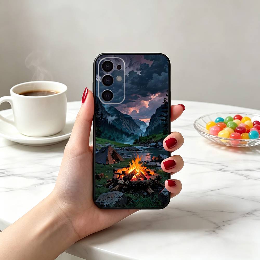 Casing Ponsel Motif Alam Gunun - Outdoor Camping Anime ulasan dan harga