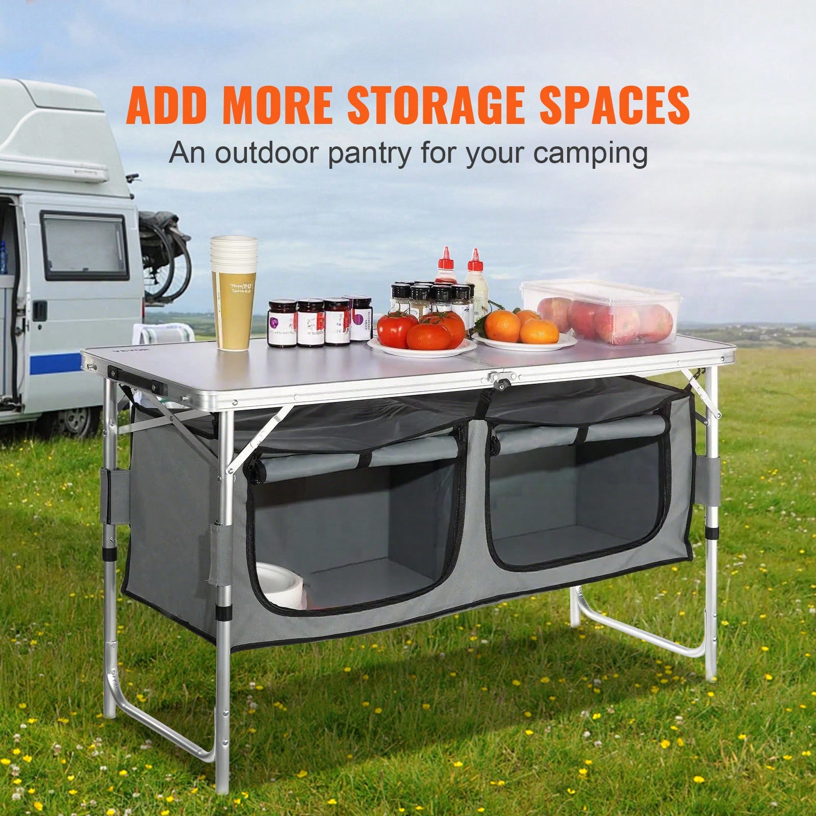 Meja Dapur Lipat untuk Berkema - Outdoor Camping Kitchen Set ulasan dan harga