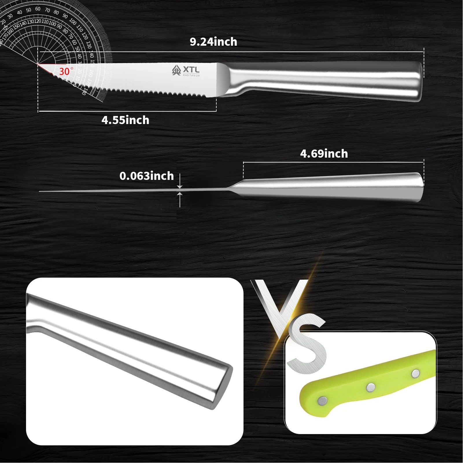 Pisau Steak Stainless Steel, P - Outdoor Camping Kitchen ulasan dan harga