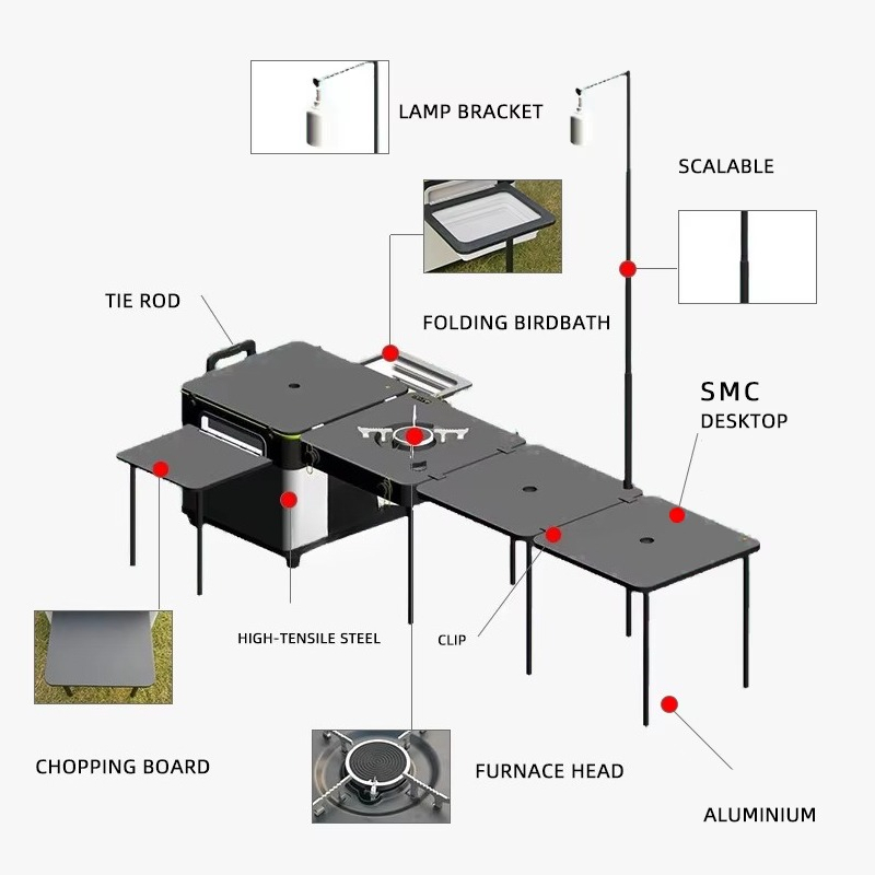 Kotak Dapur Portabel Berkualit - Outdoor Camping Kitchen Set ulasan dan harga