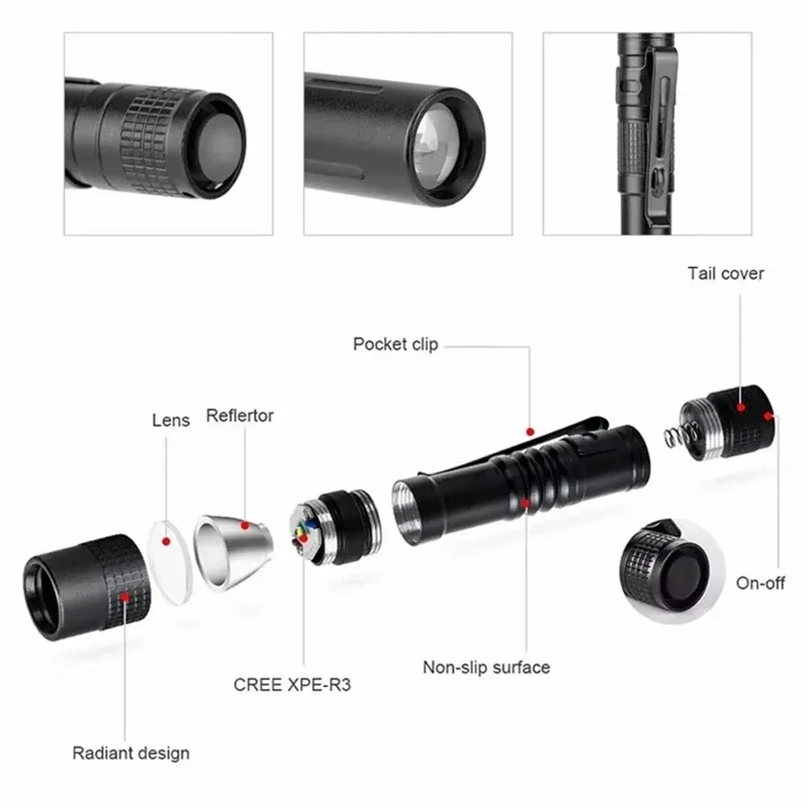 1-4 Buah Lampu Pena LED Portab - Outdoor Camping Light Portable ulasan dan harga