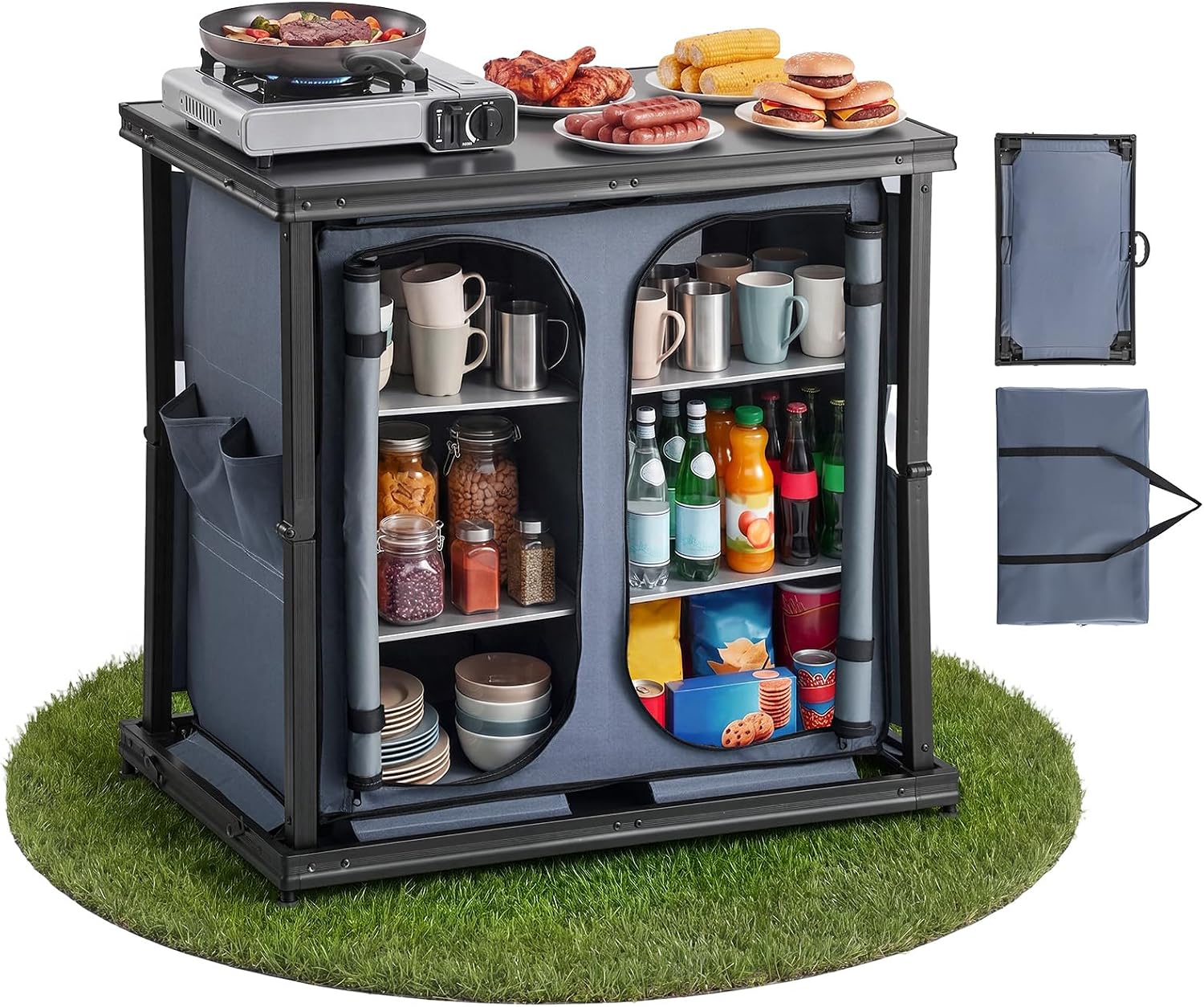 Lemari Penyimpanan Lipat untuk - Outdoor Camping Kitchen Setup ulasan dan harga