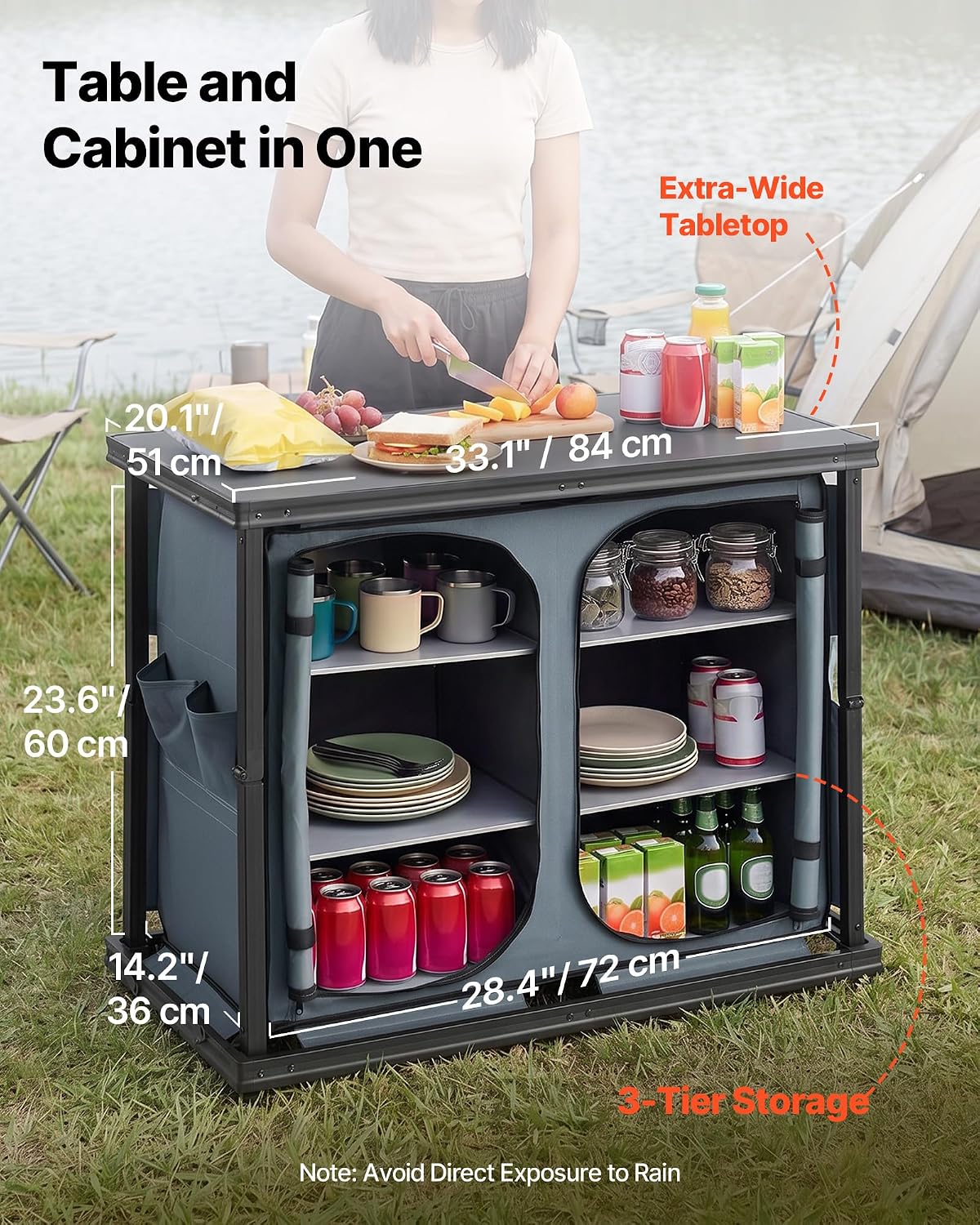Lemari Penyimpanan Lipat untuk - Outdoor Camping Kitchen Setup ulasan dan harga