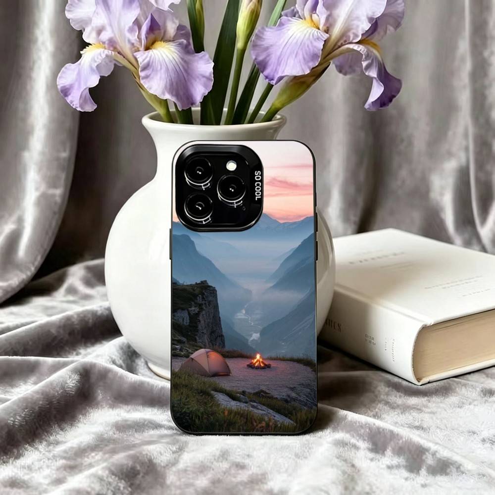 Casing Ponsel Motif Alam Gunun - Outdoor Camping Anime ulasan dan harga